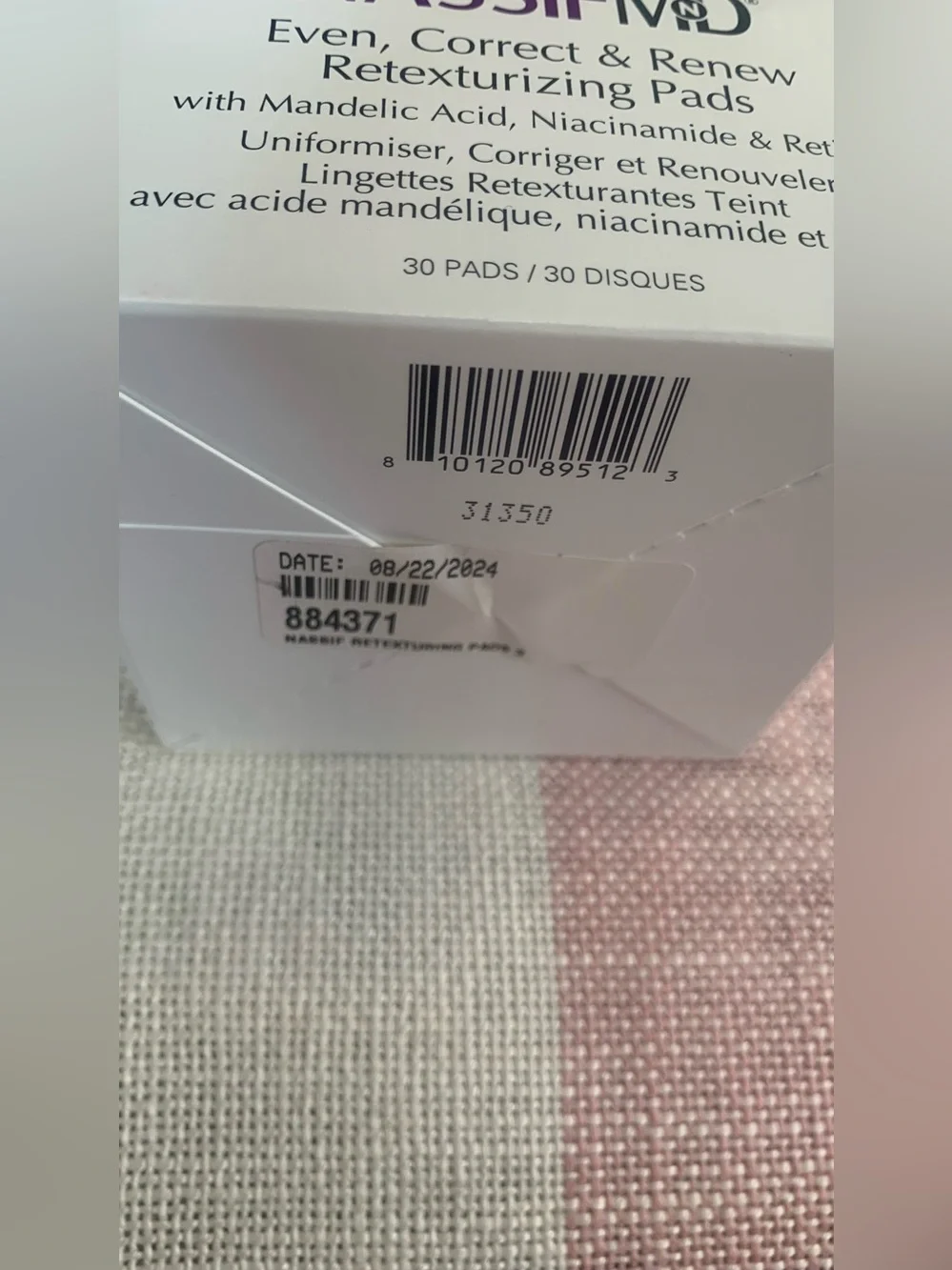 NEW NassifMD Even, Correct & Renew Retexturizing Pads - 30 Count